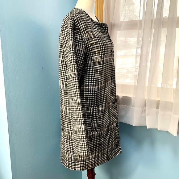 Nanette Lepore Plaid Button Front Coat Size Small - Picture 5 of 9